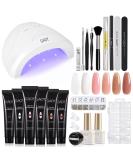 GAOY Poly Gel Nail Kit with Nail Lamp - Builder Gel Extension Kit for DIY Nail Art at Home - Buy Online on SooperMarket.com