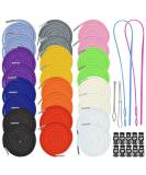 24Pcs 12 Colors Drawstring Replacement Cords with Threaders and Cord Locks - 51 Long - Buy Online on SooperMarket.com