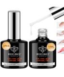Modelones 4 in 1 Nail Glue Set | Brush On Gel | Rhinestone False Nails Base Gel | Nail Art Kit for Acrylic Nails | UV Lamp Needed | 15ml - 2PCS - Buy Online on SooperMarket.com
