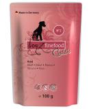 Dogz Finefood Dog food wet - N 2 beef - Fine food wet food for dogs & puppies - grain -free & sugar -free - high meat content 12 x 100 g bags - Buy Online on SooperMarket.com