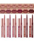 PETANSY Matte Lipstick Set - 6 Nude Liquid Lipsticks with Matching Lip Liners | Waterproof Long Lasting Lip Gloss Gift Set for Women - Buy Online on SooperMarket.com