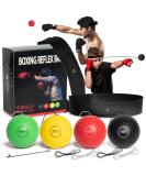 OLIKER Boxing Reflex Ball Family Pack Plus with Adjustable Headband,4 Boxing Ball Suitable Reaction,Agility,Punching Speed,Fight Skill and Hand Eye Coordination Training for Adults and Kids - Buy Online on SooperMarket.com