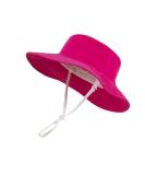 LANGZHEN Baby Girls Sun Protection Hat | Adjustable Wide Brim Toddler Kids Play Hat | Chin Strap | Rose XL - Buy Online on SooperMarket.com