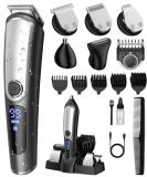 Premium Beard Trimmer for Men - Cordless Rechargeable Waterproof Electric Razor & Grooming Kit with LED Display | Ideal Gifts for Dads & Boys - Buy Online on SooperMarket.com