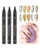 3 Color 3D nail art pens set kalolary nail polish pens nail point graffiti point tips draw painting liner brush for diy nail art beauty adorn manicure tools - Buy Online on SooperMarket.com