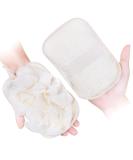 Buy Bath Gloves for Women - 2 Pack Loofah Pouf Brush by mikimini | Soft & Durable Exfoliating Scrubbers for Spa Experience - Buy Online on SooperMarket.com