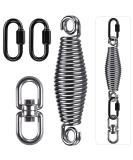 SELEWARE Heavy Boxing Punching Bag Spring Hanging Kit  300LB Capacity Heavy Duty Spring with Swivel & 2 Carabiners  360 Rotational Hanging Accessory for Heavy Boxing Punching Bag With Swivel - B - Buy Online on SooperMarket.com