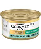 PURINA GOURMET Gold Fine Pate Wet Cat Food with Pollock & Carrots - 12 Pack (85g Each) | Gourmet Cat Meals International Shipping Available - Buy Online on SooperMarket.com