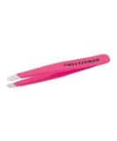 Tweezerman Stainless Steel Mini Slant Tweezer Neon Pink 1 Count Flamingo Pink - Buy Online on SooperMarket.com