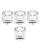 Beauticom Octagon Crystal Glass Dappen Dish Set - 4 Pieces for Nail Dip Powder & Remover - Buy Online on SooperMarket.com