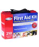 210 Piece WELL-STRONG First Aid Kit Portable Canvas Bag for Emergencies at Home, Outdoors, Car, School, Office, Travel Survival Adventure, Hiking, Camping - Buy Online on SooperMarket.com