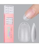 AILLSA Semi-Oval Nail Tips - 240 Pcs, Matte Soft Gel Pre-shaped Full Cover Acrylic Clear Fake Nails for Soak Off Extension - Short Oval 15 Sizes - Buy Online on SooperMarket.com