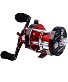 Sougayilang Fishing Reels Round Baitcasting Reel - Conventional Reel - Reinforced Metal Body and Supreme Star Drag Right Hand-Red-Black Warrior6000 - Buy Online on SooperMarket.com