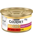 Gourmet purina gourmet gold fine composition cat food wet with beef and chicken 12 Pack (12 x 85g) fine composition with beef and chicken - Buy Online on SooperMarket.com