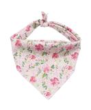 Lionet Paws Dog Bandana - Pink Flower Triangular Scarf for Small Medium & Large Dogs | Stylish Headscarf for Pets (Pack of 1) - Buy Online on SooperMarket.com