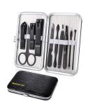 10-Part Manicure & Pedicure Set - Nail Clipper Kit Scissors & Nail Care Essentials | Travel Beauty Kit (Black & White) - Shop Internationally! - Buy Online on SooperMarket.com