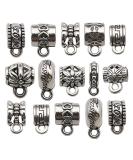100 pcs Clasp Bail Beads Charms  Bail Tube Beads  Loose Spacer Bead  Bead Hanger Charm for Jewelry Making DIY Necklace Bracelet (M611) - Buy Online on SooperMarket.com