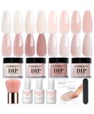 AZUREBEAUTY Dip Powder Nail Kit - 4 Colors All Season Nude Glitter | DIY French Manicure & Salon Quality Nail Art at Home - Buy Online on SooperMarket.com