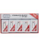 Dorco Stainless Steel Double Edge Razor Blades Dispenser Box with Used Blade Disposal Area - 10 Count Pack for Hair Stylists and Barbers - Buy Online on SooperMarket.com