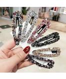 Sparkly AB Crystal Hair Clips Fashion Large Hair Barrettes Wedding Decorative Bling Czech Diamond Hairpins Handmade Rhinestone Snap Clips Hair Accessories for Women Girls (6 Colors / 6 Pcs) Drop Shape - Buy Online on SooperMarket.com