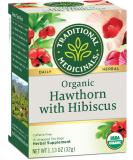 Organic Hawthorn & Hibiscus Herbal Tea | Heart Health Support | 16 Tea Bags - Buy Online on SooperMarket.com