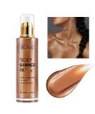 Body Shimmer Oil 100ml | Long Lasting Moisturizing Luminizer & Waterproof Highlighter - Bronze Gold Glow - Buy Online on SooperMarket.com