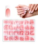 360 Pieces French Tip False Nails - Acrylic Full Cover Press-On Long Nail Tips | Nude Color Fake Nails for Women & Girls | Nail Art Manicure Decorations - Buy Online on SooperMarket.com