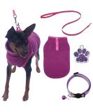 DKDDSSS Small Dog Sweater Dog Harness Collars Harnesses & Leads for Dogs Warm Puppy Cat Clothes Chihuahua Clothes for Small Breed Dogs Yorkie Chihuahua (S Purple) - Buy Online on SooperMarket.com