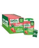 GoGo squeeZ Fruit Smoothie Snack Apple Strawberry 20 x 90g pouches - Buy Online on SooperMarket.com