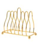 Gold Palette Rack - Carbon Steel Makeup Organizer with 6 Compartments | Coaster Holder & Drying Stand - Buy Online on SooperMarket.com