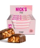 Nicks keto bar peanuts n fudge chocolate peanuts caramel snacks 175 calories 3.9 net carbs without added sugar gluten -free low carb sweets (15x40g) peanuts n fudge 40 g (15 pack) - Buy Online on SooperMarket.com