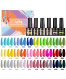 36Pcs SHOWNAIL Gel Nail Polish Set - 30 Vibrant Colors with Base, Glossy & Matte Top Coat - Glowing Diamond Finish - 8ml DIY Nail Kit - Buy Online on SooperMarket.com