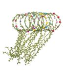 Buy AWAYTR 9-Piece Multi-Colored Flower Crown Garland for Festivals & Weddings - Perfect for Women & Girls - Buy Online on SooperMarket.com