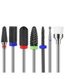 Maquita 7-Piece Ceramic Nail Miller Bits - Professional Nail Cutter for Gel & Acrylic Home Manicure & Pedicure Set - Black Ceramic - Buy Online on SooperMarket.com