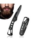 YancLife Stainless Steel Folding Beard Comb for Men - Anti-static Pocket Comb for Grooming Beards, Mustaches & Hair Styling | 9.5 * 3 * 1.5cm - Buy Online on SooperMarket.com
