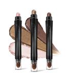 LUXAZA 3PCS Cream Eyeshadow Stick Neutral Metallic And Brown Eye shadow Pencil Crayon Brightener Makeup with Crease-proof Formula Waterproof & Long Lasting Eye Shadow And Eyeliner Pen Sets Pink & Brown Set C1-Pink & Brow... - Buy Online on SooperMarket.com