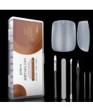240 PCS Short Square Gel False Nail Tips Extension Kit | Full Cover Soft Gel | 12 Sizes | Nail Salon & DIY - Buy Online on SooperMarket.com