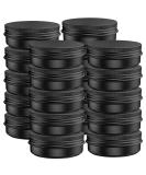 20-Pcs Axe Sickle 1oz Aluminum Tin Jars | Leak Proof Cosmetic Containers with Screw Lids for Salves, Lip Balm | 30mL Black - Buy Online on SooperMarket.com