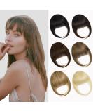 YAMEL Clip-in Bangs Dark Brown Human Hair Extensions for Women - Buy Online on SooperMarket.com