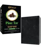 Natrulo Pine Tar Soap Bar 4oz - Antibacterial Antiseptic for Acne, Eczema, Psoriasis - Pure Goat's Milk with Oatmeal & Charcoal - Essential Oils - Face & Body Wash - Buy Online on SooperMarket.com