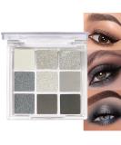 Smoky Eyeshadow Palette - 9 Cold Tone Shades | Long Lasting & Highly Pigmented - Buy Online on SooperMarket.com