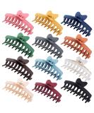 12 Pack Large Butterfly Hair Clips for Women & Girls - Non-slip Matte Banana Clips with Strong Hold - Fashion Hair Accessories - Buy Online on SooperMarket.com
