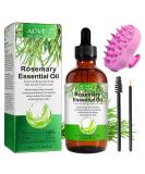 Organic Rosemary Oil for Hair Growth | 4.04 Fl Oz with Scalp Massager | Pure Essential Oil for Eyelashes Eyebrows & Skin Care - Buy Online on SooperMarket.com