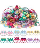 120pcs Mix Color Girls Elastic Hair Ties | Soft Rubber Bands for Kids | Hair Accessories for Girls, Teens, and Children - Buy Online on SooperMarket.com