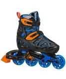 Roller Derby Tracer Boy's Adjustable Inline Medium (2-5) Black/Blue/Orange Tracer - Buy Online on SooperMarket.com