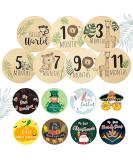 Baby Milestone Cards Set | 7 Wooden Monthly Cards & 8 Festival Stickers | Baby First Year Growth Props for Unisex | Baby Shower Gifts - Buy Online on SooperMarket.com