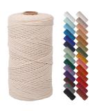 NOANTA Natural Macrame Cord 2mm x 220yards  Colored Macrame Rope  Cotton Rope Macrame Yarn  Colorful Cotton Craft Cord for Wall Hanging  Plant Hangers  Crafts  Knitting Natural Color 2mmx220Yards - Buy Online on SooperMarket.com