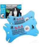 Bluepet 2x tick card with a magnifying glass in the check card format - tick remover for removal of ticks & nymphia in humans and animals - tick card as first aid for dog & cat in the house - Buy Online on SooperMarket.com