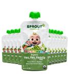CoComelon Sprout Organic Baby Food Toddler Pouches - Veggie, Fruits, Grains 3.5 Oz (Pack of 12) - Buy Online on SooperMarket.com