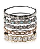 Teenitor Rhinestone Beaded Elastic Headband  Fashionable Handmade Crystal Beaded Elastic hairbands Lady Women Girls Hair Jewelry Accessories  20-26.8  5 Pieces - Buy Online on SooperMarket.com